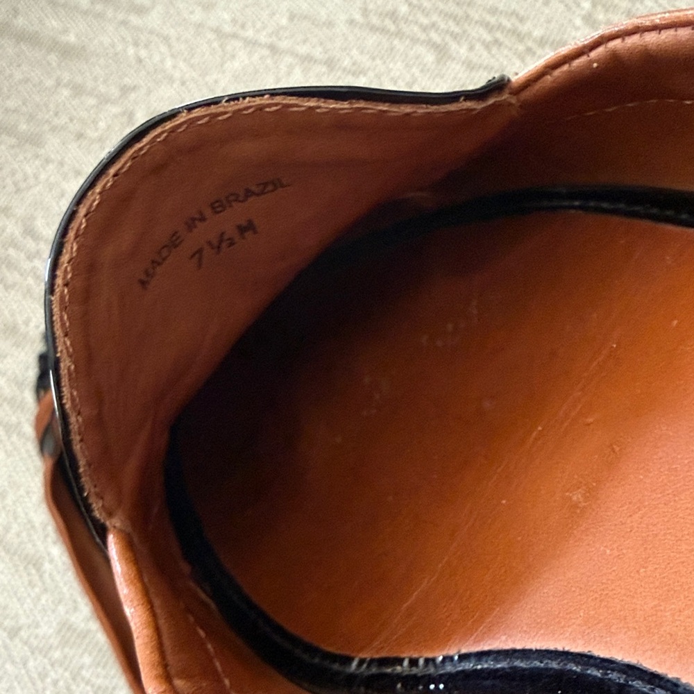 Kate Spade Glossy Black and Tan Loafers size 7.5 - Picture 6 of 6